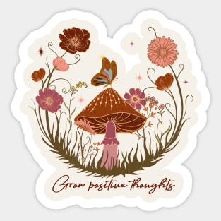 Grow Positive Thoughts Sticker